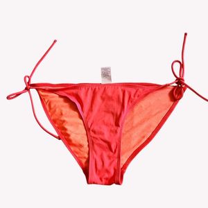 Coral Tie-Side Bikini Bottoms OP