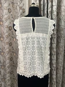 Elegant White Lace Top