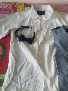 new Boys' Formal Shirt, Vest &amp; Bow Tie Set