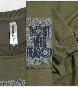 Men's Olive Green Graphic Sweatshirt