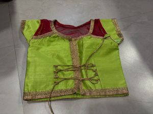 Green &amp; Red Lehenga Choli Set