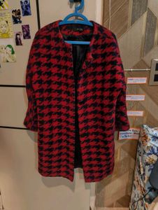 Houndstooth Pattern Coat