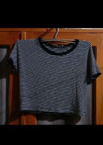 Striped Cropped Tee