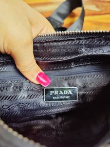 Prada Black Nylon and Leather Re-Edition 2005 Shou