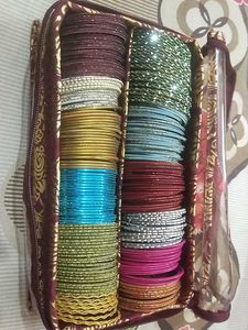 12 Colour Of Metal Bangles