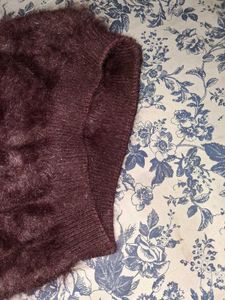 Fluffy Brown Mini Skirt