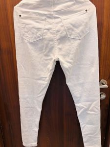 White Distressed Skinny Jeans