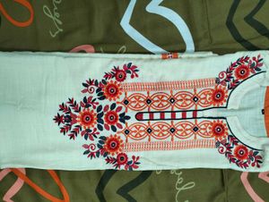 Embroidered Kurta with Mirror Work