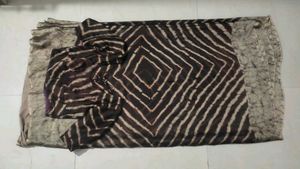 stripped georgette saree