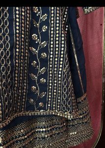Embellished Navy Blue Lehenga Choli