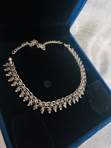 Oxidized Silver Necklace two pieces