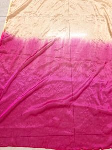 Elegant Pink &amp; Cream Ombre  duppata