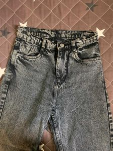 Denim Jeans with Floral Applique