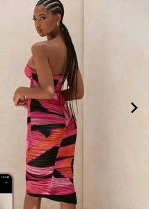 Strapless Ruched Ombre Mesh Dress House of CB