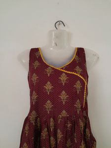 Maroon Printed Top (Women's)