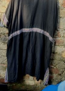 Black Kurta with Colorful Trim Suit
