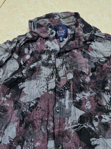 Men's Printed Short Sleeve Shirt- brand new