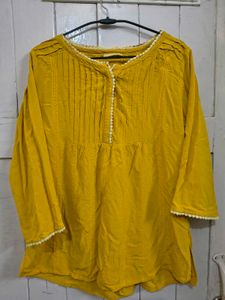 💛Yellow Mustard Tunic Top for women XL