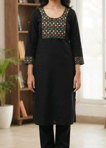 Black Kurta Pant Set