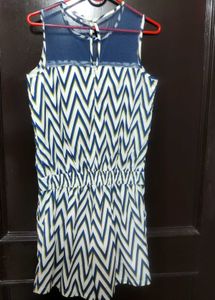 Chevron Print Sleeveless Dress, Size-S ,Price Drop