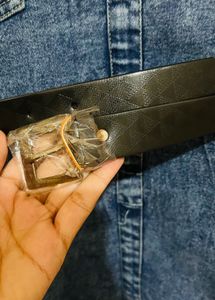 DENIM T-shirt DRESS WITH BELT