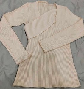 Ribbed Knit Long Sleeve Top