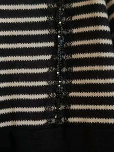 Elegant Striped Knit Midi Dress
