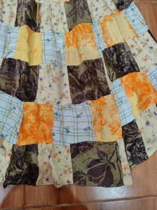 Boho Patchwork Maxi Skirt