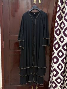 Dubai🇦🇪Georgette Flowy heavy Black Abaya