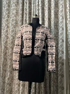Unique Embroidered Open Jacket