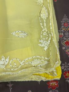 yellow saree