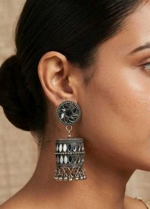 Mirror Jhumka Earrings