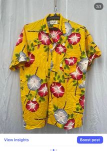 Vintage Floral Print Button-Down Shirt