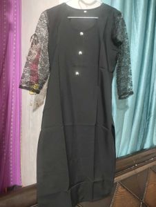 New Plain Black Kurti