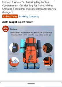 Trekking bag with pockets