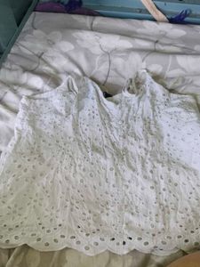 White Eyelet Lace Top