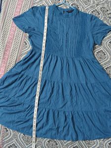 Dressberry Blue Tiered Mini Dress
