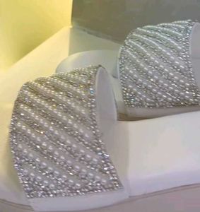 Footwear White Pearl Slides