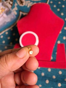Elegant Gold &amp; Diamond Nose Pin