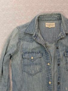 Light Wash Denim Western Shirt