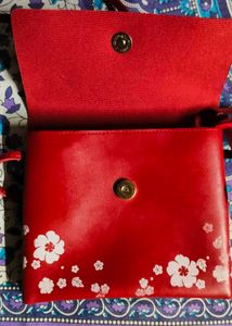 Spring Flowers Red Crossbody Bag - Brand New
