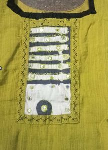 Green Kurta with Black Trim