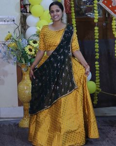 Elegant Yellow Lehenga Choli Set