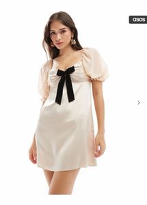 Satin Bow Detail Dress