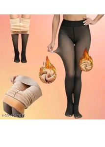 Woman fleece thermal tights pant