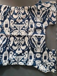 Blue &amp; White Printed Cotton Blouse