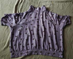 Cute Lavender Butterfly Print Top