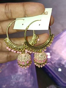 Jhumki Earrings &amp;Stude 50rupee piece