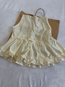 beige cute ruffle top