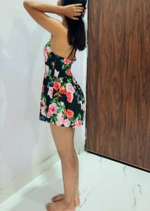 Stylish beach style Floral Print Playsuit